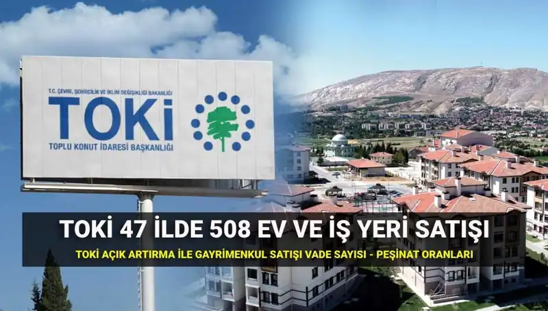 TOKİ’den 508 Yeni Ev ve İş Yeri Satışı: Açık Artırma Tarihleri ve Detaylar